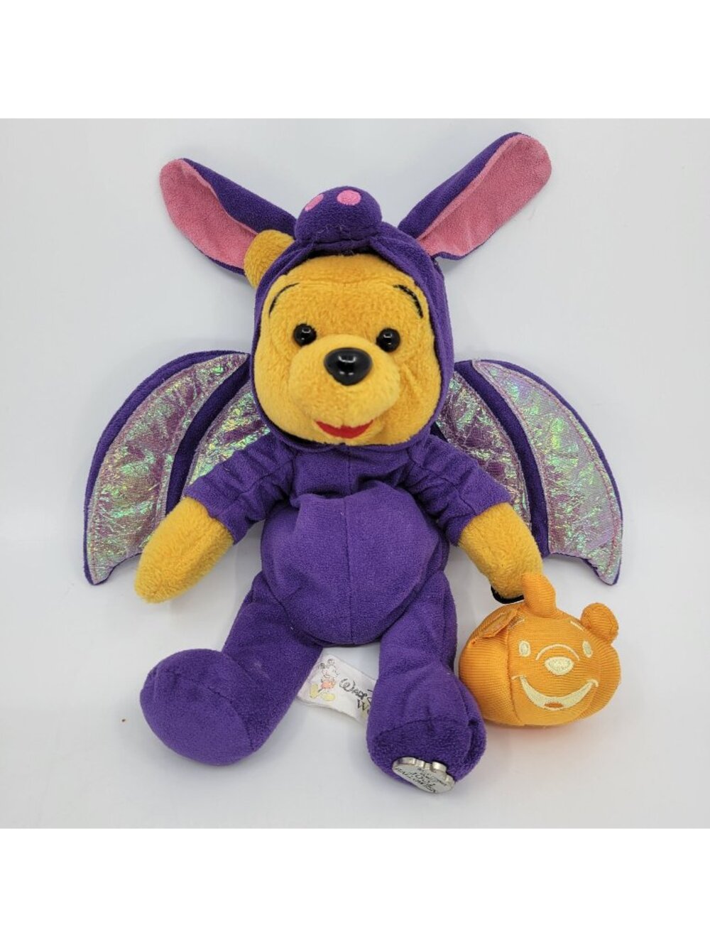 Vintage Disney Winnie the Pooh 2002 Halloween Costume Purple Vampire Bat Pumpkin